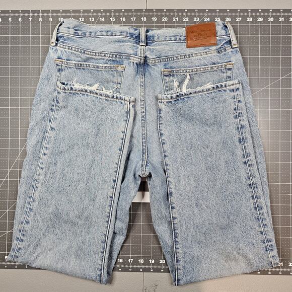 Abercrombie Fitch Jeans 33x32 90s Loose Fit Faded Distressed Grunge Relaxed Y2K - Picture 12 of 16